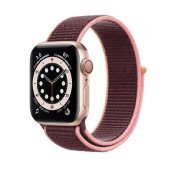 Apple Watch Series 6 GPS + Cellular 40mm Gold Aluminum Case w. Plum Sport l. (MYA32)