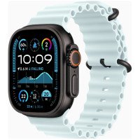Apple Watch Ultra 2 GPS + Cellular 49mm Black Titanium Case w. Ice Blue Ocean Band (MYTC3+MYP83)