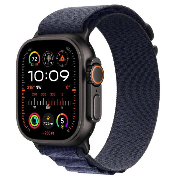 Apple Watch Ultra 2 GPS + Cellular 49mm Black Titan. Case w. Navy Alpine Loop - Small (MYTF3+MYPW3) - фото Apple Watch Ultra 2 GPS + Cellular 49mm Black Titan. Case w. Navy Alpine Loop - Small (MYTF3+MYPW3)