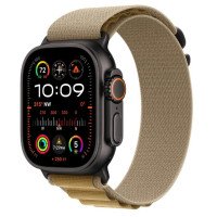 Apple Watch Ultra 2 GPS + Cellular 49mm Black Titan. Case w. Tan Alpine Loop - Medium (MYTF3+MYQ13)
