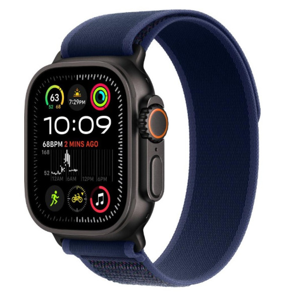 Apple Watch Ultra 2 GPS + Cellular 49mm Black Titan. Case w. Blue Trail Loop - M/L (MYTJ3+MYQ83) - фото Apple Watch Ultra 2 GPS + Cellular 49mm Black Titan. Case w. Blue Trail Loop - M/L (MYTJ3+MYQ83)