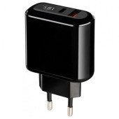 СЗУ Gelius Pro Zion QC3.0 PD2.0 18W with LCD GP-HC010 1USB(3А) + 1USB Type-C(3A) Black (12 мес)