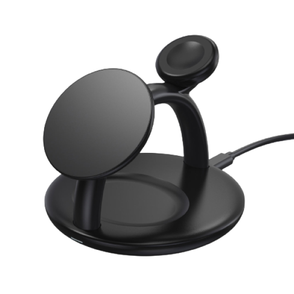 Choetech Magnetic 3 in 1 magnetic Wireless Charging Stand T587-F Black