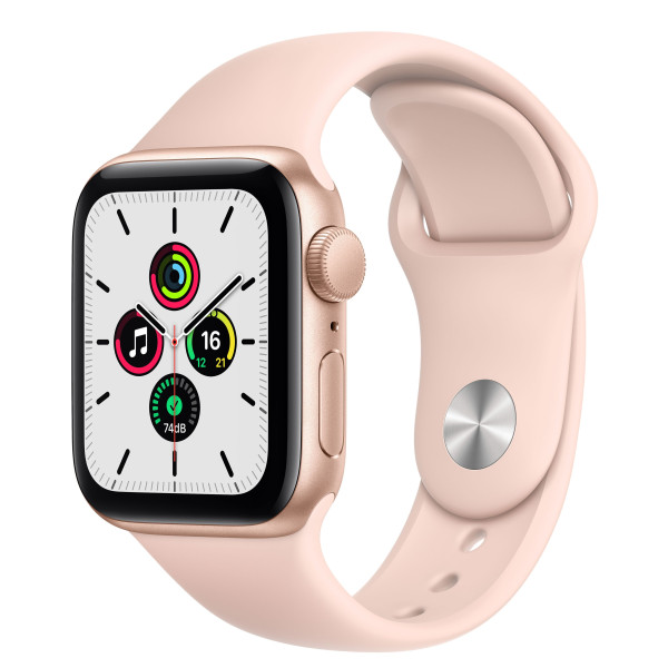 Apple Watch SE GPS 44mm Gold Aluminum Case w. Pink Sand Sport B. (MYDR2UL/A) UACRF - фото Apple Watch SE GPS 44mm Gold Aluminum Case w. Pink Sand Sport B. (MYDR2UL/A) UACRF