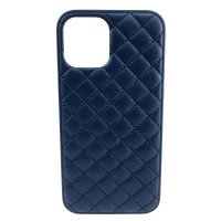 Чехол iPhone 12 Pro Max Quiled Leather Case (dark blue)