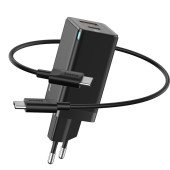 Сетевое зарядное устройство Baseus GaN2 Quick Charger 45W +Type-C to Type-C Cable (CCGAN-Q01) Black