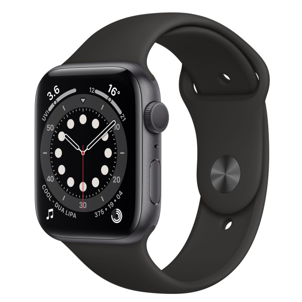 Apple Watch Series 6 GPS 44mm Space Gray Aluminum Case w. Black Sport B. (M00H3UL/A) UACRF - фото Apple Watch Series 6 GPS 44mm Space Gray Aluminum Case w. Black Sport B. (M00H3UL/A) UACRF