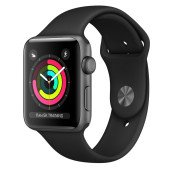 Apple Watch Series 3 GPS 38mm Space Gray Aluminum Case with Black Sport Band (MTF02FS/A) UACRF