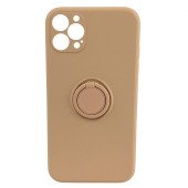Чехол iPhone 12 Pro Silicone Case with Ring Holder (grapefruit)