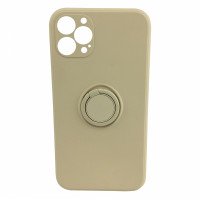 Чехол iPhone 12 Pro Max Silicone Case with Ring Holder (stone)