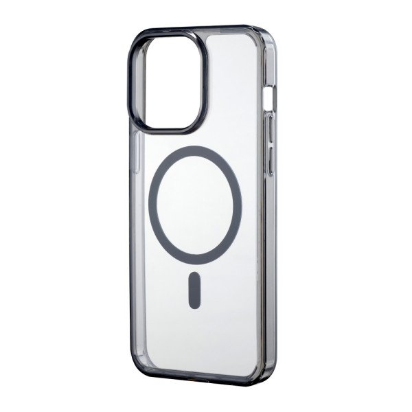 Чехол iPhone 15 Pro Max Wiwu Magnetic Crystal Case (MCC-101) (Transparent Black) - фото Чехол iPhone 15 Pro Max Wiwu Magnetic Crystal Case (MCC-101) (Transparent Black)