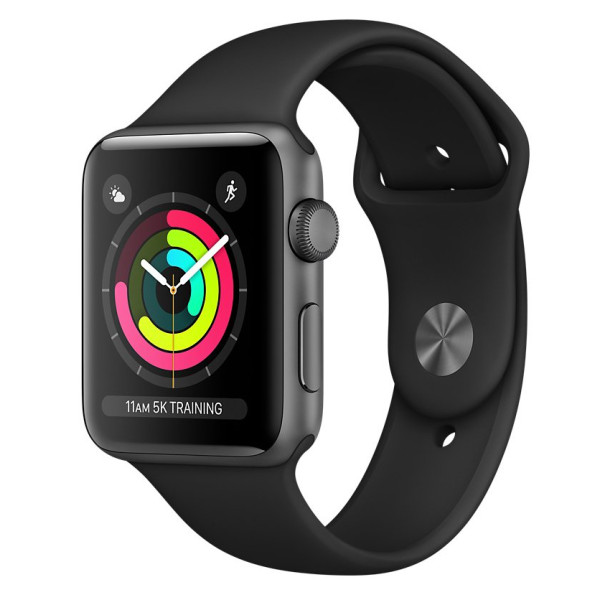 Apple Watch Series 3 GPS 42mm Space Gray Aluminum Case with Black Sport Band (MTF32FS/A) UACRF - фото Apple Watch Series 3 GPS 42mm Space Gray Aluminum Case with Black Sport Band (MTF32FS/A) UACRF