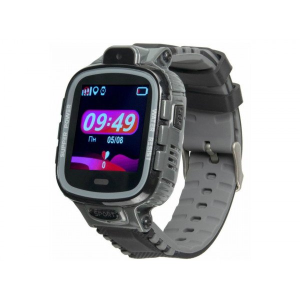 Детские умные часы с GPS трекером Gelius Pro GP-PK001 (PRO KID) Black/Silver (12 мес)