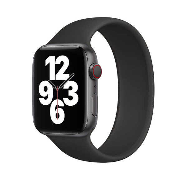 Ремешок-браслет для Apple Watch 38mm/40mm Braided Solo Loop (Black) M - фото Ремешок-браслет для Apple Watch 38mm/40mm Braided Solo Loop (Black) M