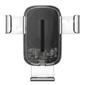 Авто Держатель Baseus Explore Wireless Charger Gravity Car Mount 15W (black-transparent)