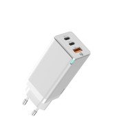 Сетевое зарядное устройство Baseus GaN Light Quick Charger C+C 65W EU White