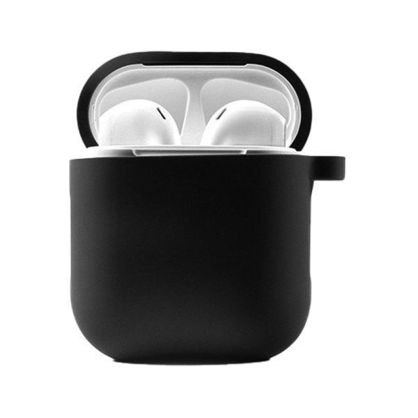 Чехол для AirPods 2/1 Full Silicone Case (Black) - фото Чехол для AirPods 2/1 Full Silicone Case (Black)