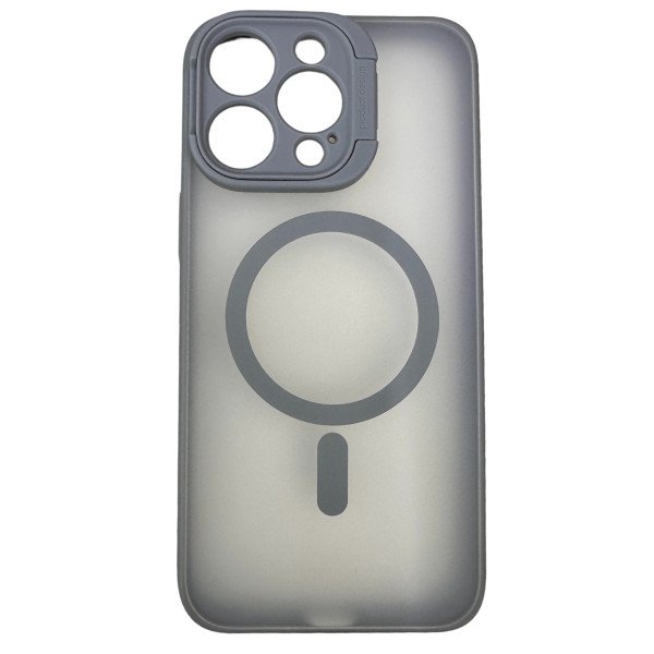 Чехол iPhone 15 Pro ROCK Guard Matte Series Full Stand Camera Case (Grey) - фото Чехол iPhone 15 Pro ROCK Guard Matte Series Full Stand Camera Case (Grey)