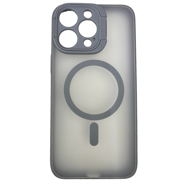 Чехол iPhone 15 Pro Max ROCK Guard Matte Series Full Stand Camera Case (Grey) - фото Чехол iPhone 15 Pro Max ROCK Guard Matte Series Full Stand Camera Case (Grey)