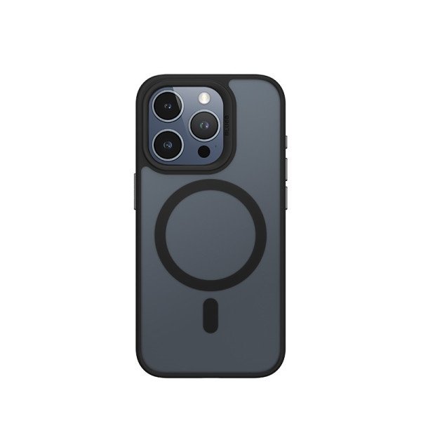 Чехол iPhone 15 Pro Max Blueo Frosted Anti-Drop Case with MagSafe (Black) - фото Чехол iPhone 15 Pro Max Blueo Frosted Anti-Drop Case with MagSafe (Black)