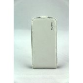 Чехол Флип для iPhone 4/4S NUOKU CRADLE (Белый) (Преcсованая кожа)