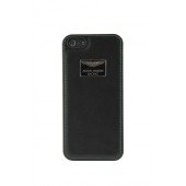 Чехол Накладка для iPhone 5/5S ASTON MARTIN HARDCASE (черный) (Кожа)