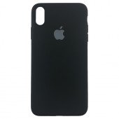 Чехол Накладка для iPhone Xs Max Apple Silicon Slim Case (black) (Полиулетан)