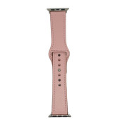 Ремешок для Apple Watch 42mm/44mm Leather Rivet Claps (pink)