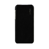 Чехол Флип для iPhone 5/5S A-CASE FLIP (Черный) (Кожа)