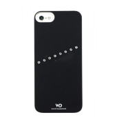 Чехол Накладка для iPhone 5/5S WD Sash SWAROVSKI ELEMENT(Черный) (Пластик)