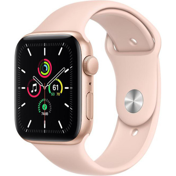 Apple Watch SE GPS 44mm Gold Aluminum Case w. Pink Sand Sport B. (MYDR2) - фото Apple Watch SE GPS 44mm Gold Aluminum Case w. Pink Sand Sport B. (MYDR2)