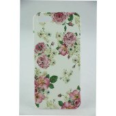 Чехол Накладка для iPhone  5/5S LAVAS SWAROVSKI Rose (Белый) (Пластик)