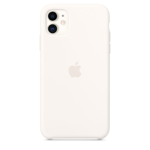 Чехол Накладка для iPhone 11 Apple Silicon Case (White) (Полиулетан)