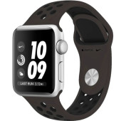 Ремешок-браслет для Apple Watch 38mm Silicone Nike Sport Band (cocoa-black)