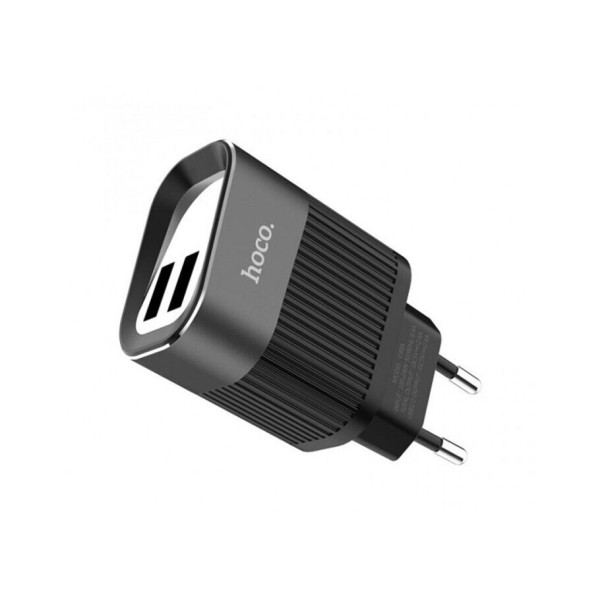 Сетевое зарядное устройство Hoco 2USB C40A 2,4A (black)