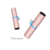 Перехідник Hoco LS7 T Tower Double Lightning Digital Audio Converter (Rose Gold)