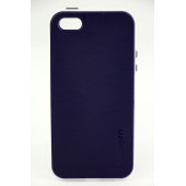 Чехол Накладка для iPhone 5/5S SGP Neo Hybrid EX (Синий) (Пластик)
