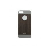 Чехол Накладка для iPhone 5/5S Moshi (Серебристый) (Пластик)