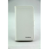 Чохол Книжка для iPhone 4/4S NUOKU BOOK (Білий) (Прессованая шкіра)