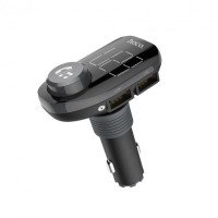 Автомобільний адаптер Hoco E45 Happy route car wireless FM transmitter (Black)