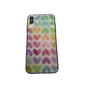 Чехол накладка iPhone Xs Max Rhombus (heart rainbow)