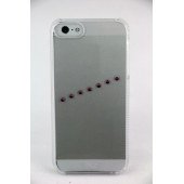 Чехол Накладка для iPhone 5/5S WD Sash Ice P SWAROVSKI ELEMENT(Прозрачный) (Пластик)