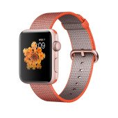 Apple Watch Series 2 42mm Rose Gold Aluminum Case with Space Orange/Anthracite Woven Nylon (MNPM2)