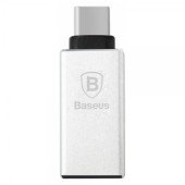 Перехідник Type-C Adapter BASEUS Sharp Series (Сріблястий)