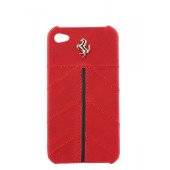 Чохол Накладка для iPhone 4/4S FERRARI California (червоний) (шкіра)