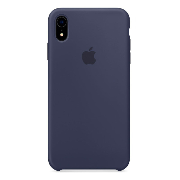 Чехол Накладка для iPhone Xr Apple Silicon Case (Midnight Blue) (Полиулетан)