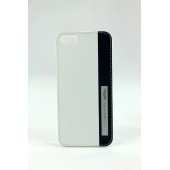 Чехол Накладка для iPhone 5/5S ASTON MARTIN SMART APPL BACK16(белый) (Кожа)