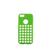 Чехол Накладка для iPhone 5C Creative Cace (зеленый) (силикон)