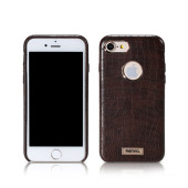 Чехол Накладка Remax Maso case для iPhone 7 Plus brown (Коричневый) (Кожа)