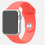 Apple Watch 42mm Silver Aluminum Case with Pink Sport Band (MJ3R2)